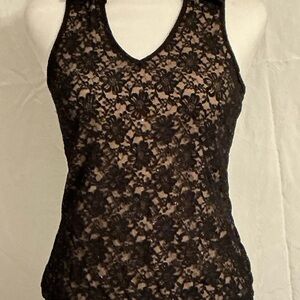 Black Lace Camisole Top